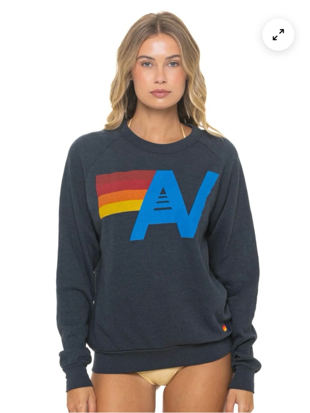 Aviator Nation Logo Sweatshirt with Retro Stripe